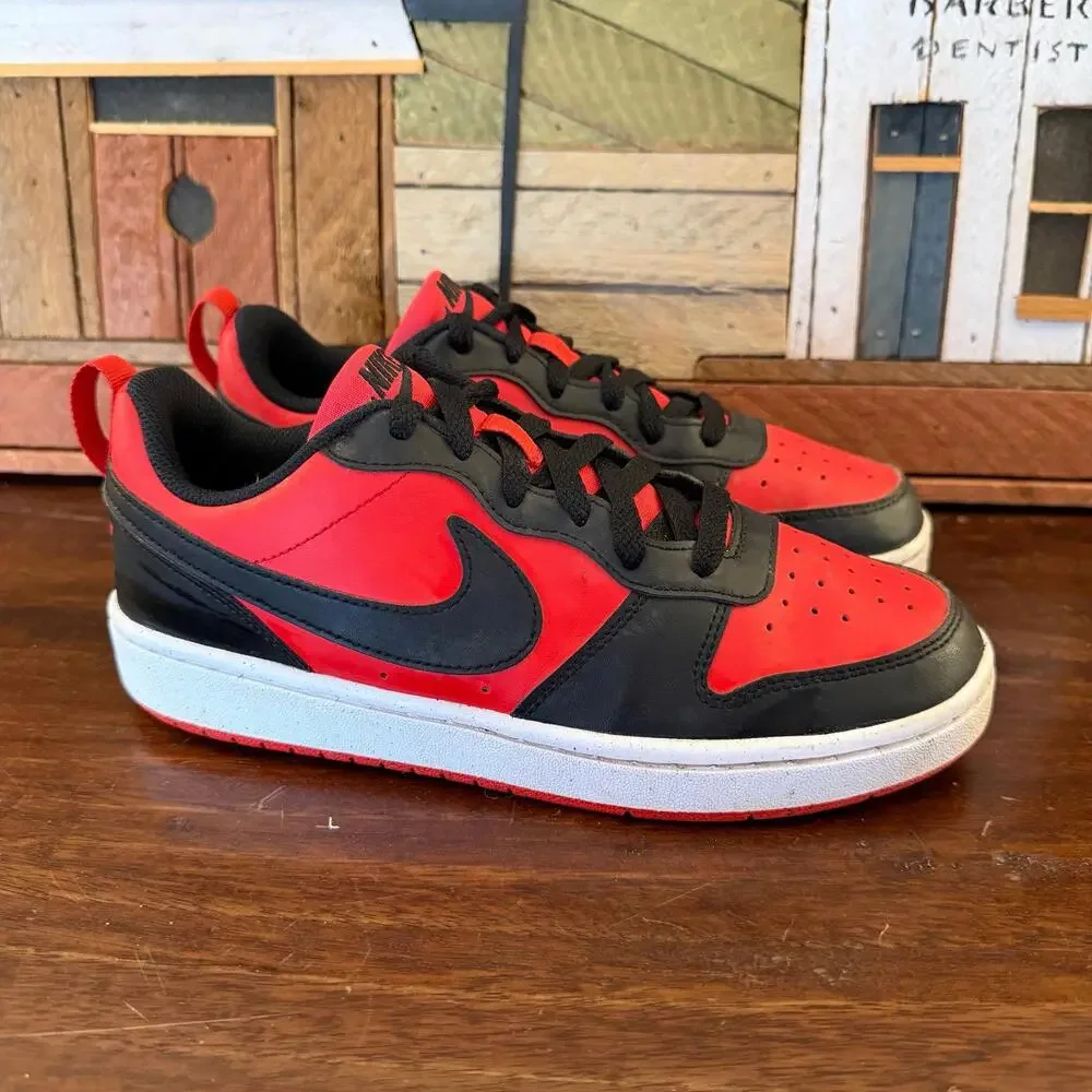Nike Court Borough Low Recraft University Red Black (GS) Shoes 6Y‎